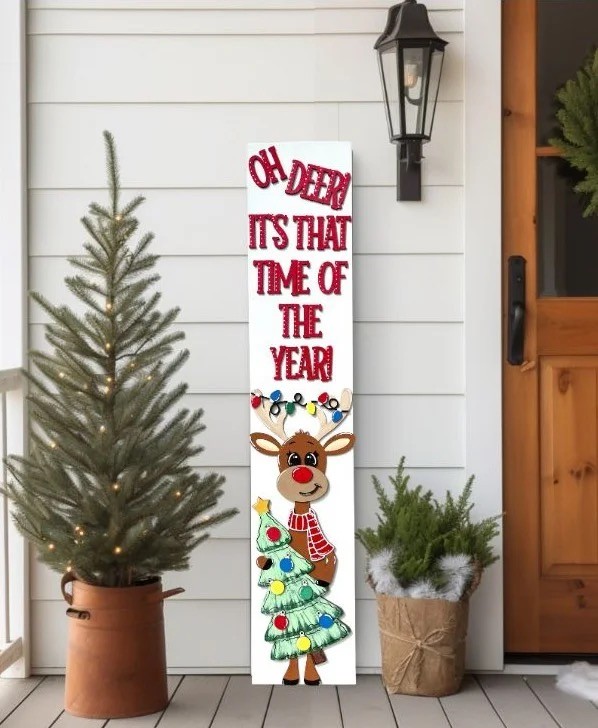 Holiday Porch Sign Height: 4 ft  Dec.6th/25